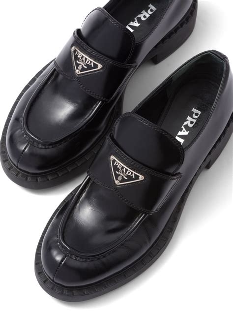 prada loafer damen sale|prada chunky loafers.